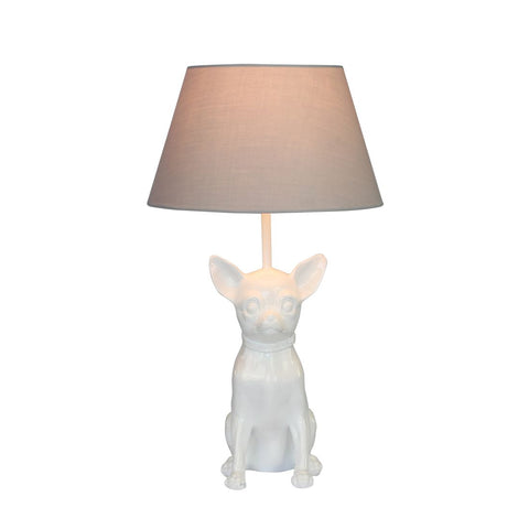 Lamp Chihuahua Glanzend Wit