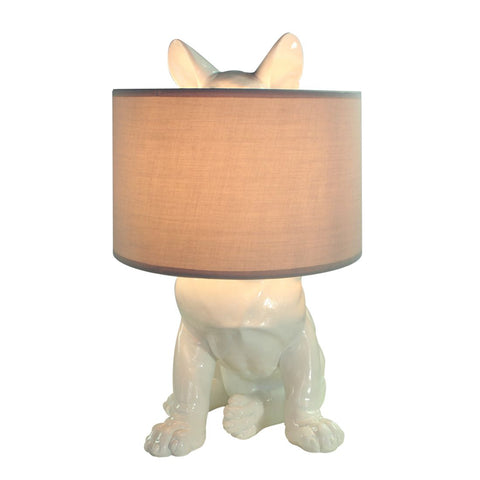 Lamp met verborgen Hond Glanzend Wit